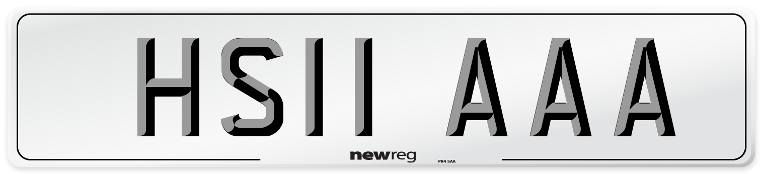 HS11 AAA Number Plate from New Reg